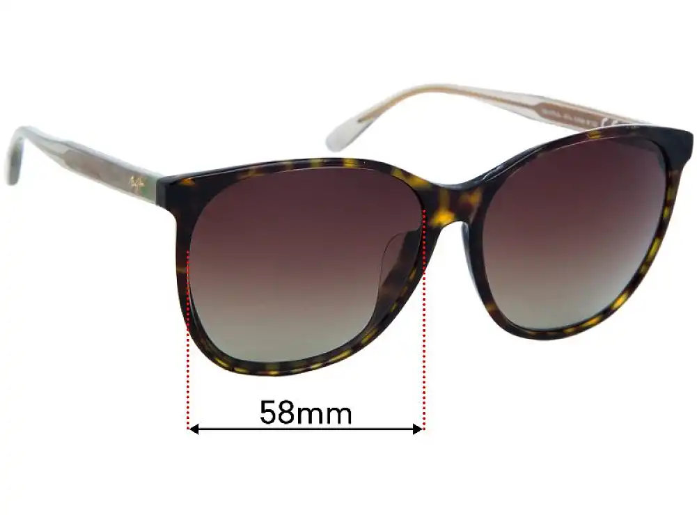 Sunglass Fix Verres de Remplacement pour Maui Jim MJ821 Isola - 58mm Wide Sunglass Fix Verres de Remplacement pour Maui Jim MJ821 Isola - 58mm Wide