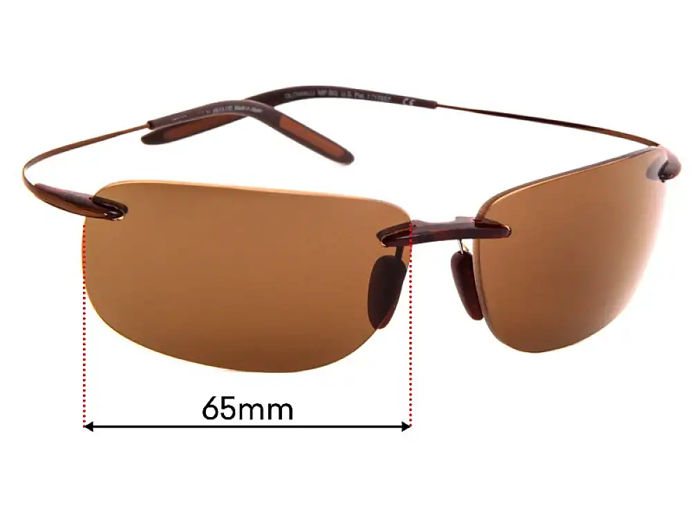 Sunglass Fix Verres de Remplacement pour Maui Jim MJ508 Olowalu - 65mm Wide Sunglass Fix Verres de Remplacement pour Maui Jim MJ508 Olowalu - 65mm Wide