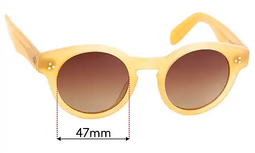 Sunglass Fix Verres de Remplacement pour Moscot Grunya - 47mm Wide Sunglass Fix Verres de Remplacement pour Moscot Grunya - 47mm Wide