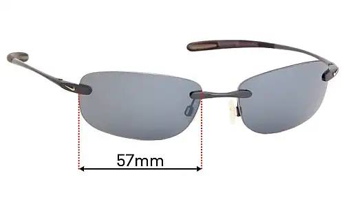 Sunglass Fix Lentilles de Remplacement pour Nike FlyWheel EVO114 - 57mm Wide Nike FlyWheel EVO114 Lentilles de Remplacement 57mm wide