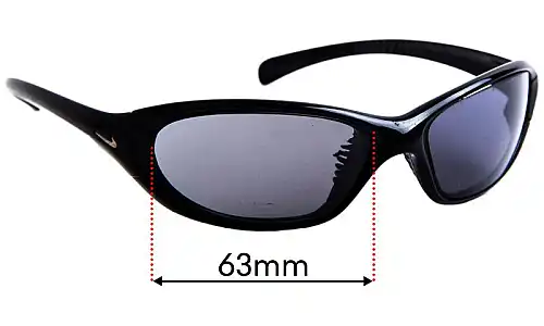 Sunglass Fix Verres de Remplacement pour Nike EV0136 Interchange 80 - 63mm Wide Nike EV0136 Interchange 80 Verres de Remplacement 63mm wide