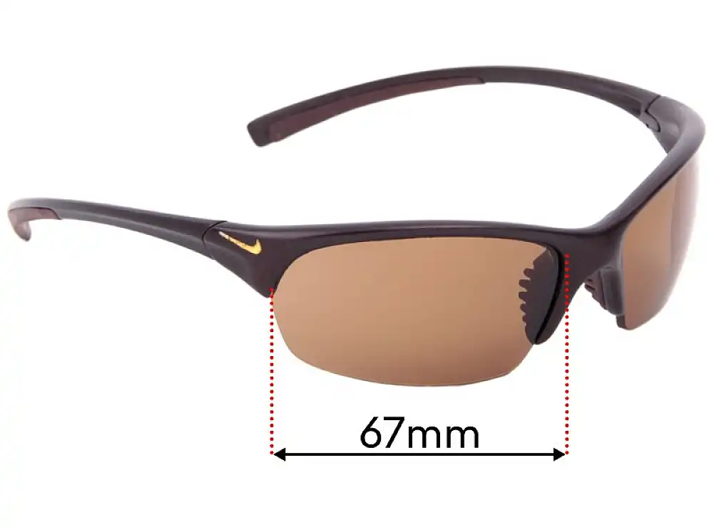 Sunglass Fix Lentilles de Remplacement pour Nike Skylon EV0172 EXP.P - 67mm Wide Sunglass Fix Lentilles de Remplacement pour Nike Skylon EV0172 EXP.P - 67mm Wide