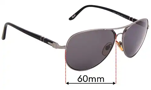 Sunglass Fix Lentilles de Remplacement pour Persol 2393-S - 60mm Wide Persol 2393-S Lentilles de Remplacement 60mm wide