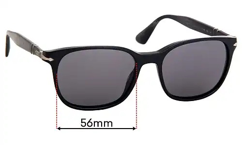 Persol 3164-S Replacement Lenses 56mm Persol 3164-S Replacement Sunglass Lenses - 56mm Wide