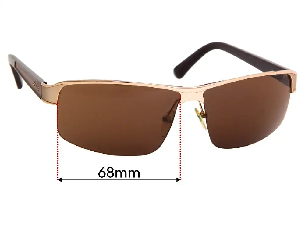 Sunglass Fix Verres de Remplacement pour Police S8855 Force - 68mm Wide Sunglass Fix Verres de Remplacement pour Police S8855 Force - 68mm Wide