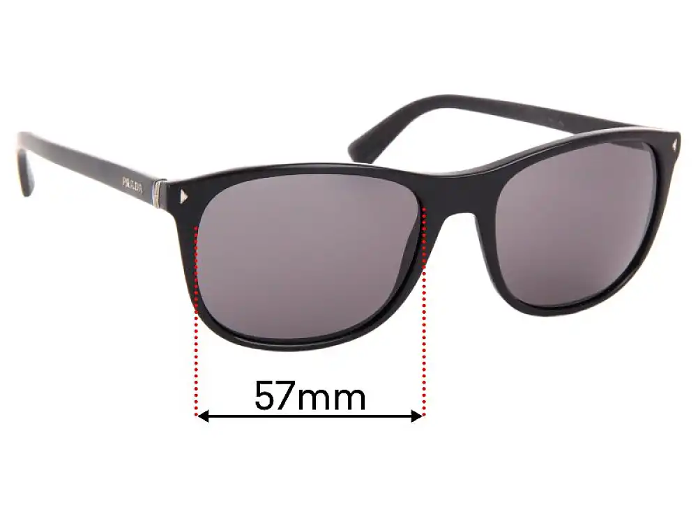 Sunglass Fix Verres de Remplacement pour Prada SPR01R & PR01RS - 57mm Wide Sunglass Fix Verres de Remplacement pour Prada SPR01R & PR01RS - 57mm Wide