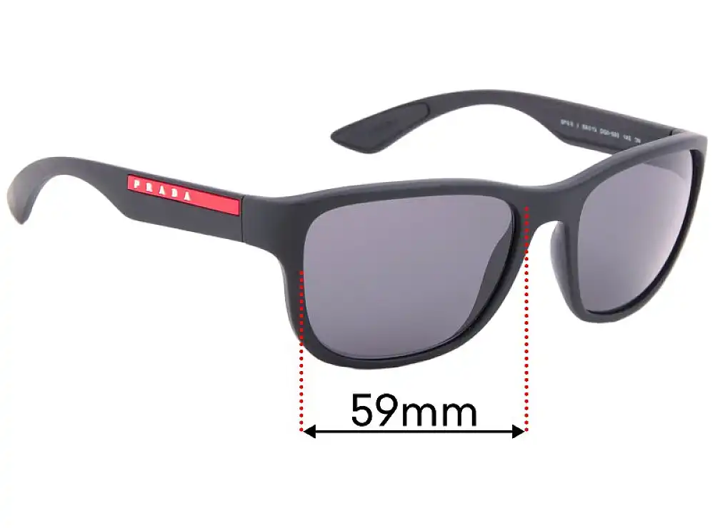 Sunglass Fix Lentilles de Remplacement pour Prada SPS01U & PS01US - 59mm Wide Sunglass Fix Lentilles de Remplacement pour Prada SPS01U & PS01US - 59mm Wide