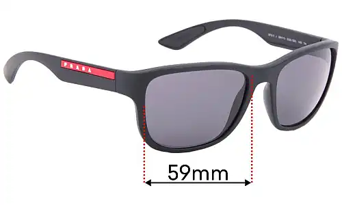 Sunglass Fix Lentilles de Remplacement pour Prada SPS01U & PS01US - 59mm Wide Prada SPS01U & PS01US Lentilles de Remplacement 59mm wide