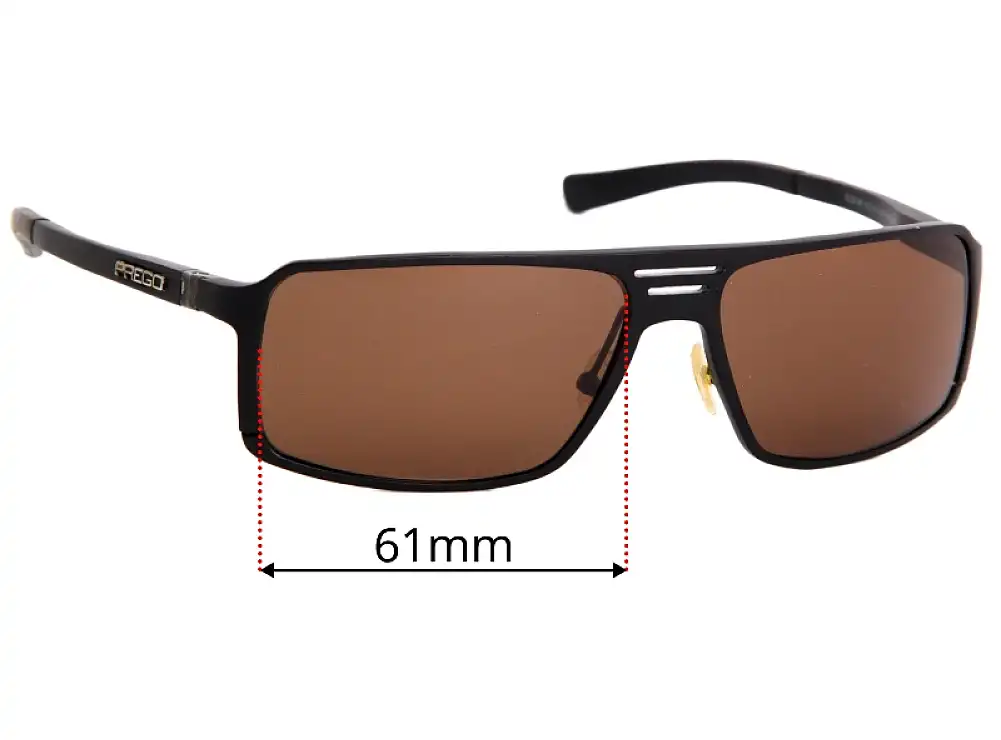 Sunglass Fix Verres de Remplacement pour Prego 81303 - 61mm Wide Sunglass Fix Verres de Remplacement pour Prego 81303 - 61mm Wide