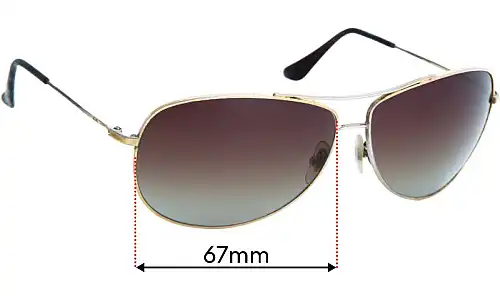 Sunglass Fix Lentilles de Remplacement pour Ray-Ban RB3293 Aviator - 67mm Wide Ray-Ban RB3293 Aviator Lentilles de Remplacement 67mm wide
