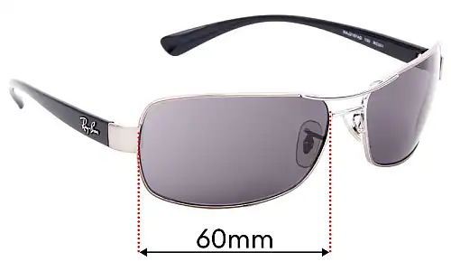 Sunglass Fix Lentilles de Remplacement pour Ray-Ban RB3379 - 60mm Wide Ray-Ban RB3379 Lentilles de Remplacement 60mm wide