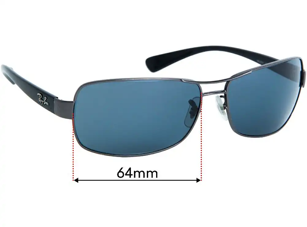 Sunglass Fix Lentilles de Remplacement pour Ray-Ban RB3379 - 64mm Wide Sunglass Fix Lentilles de Remplacement pour Ray-Ban RB3379 - 64mm Wide