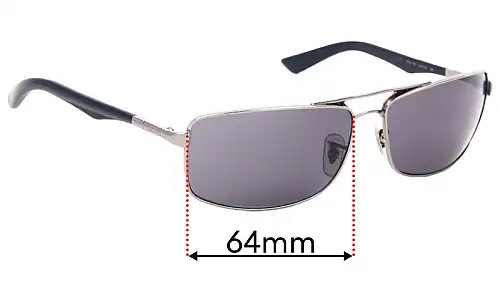 Sunglass Fix Lentilles de Remplacement pour Ray-Ban RB3465 - 64mm Wide Ray-Ban RB3465 Lentilles de Remplacement 64mm wide