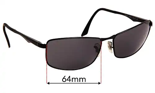 Sunglass Fix Lentilles de Remplacement pour Ray-Ban RB3498 - 64mm Wide Ray-Ban RB3498 Lentilles de Remplacement 64mm wide