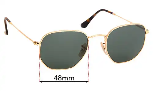 Sunglass Fix Verres de Remplacement pour Ray-Ban RB3548-N - 48mm Wide Ray-Ban RB3548-N Verres de Remplacement 48mm wide