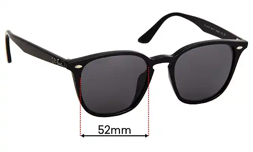 Sunglass Fix Lentilles de Remplacement pour Ray-Ban RB4258-F - 52mm Wide Ray-Ban RB4258-F Lentilles de Remplacement 52mm wide
