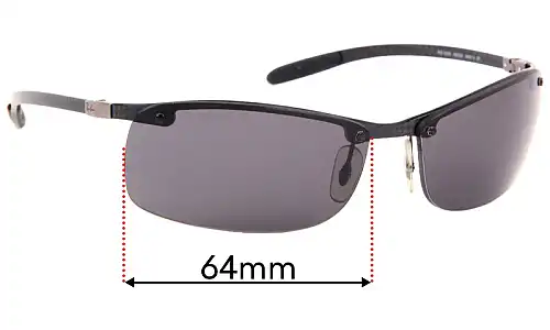 Sunglass Fix Lentilles de Remplacement pour Ray-Ban RB8305 Tech - 64mm Wide Ray-Ban RB8305 Tech Lentilles de Remplacement 64mm wide