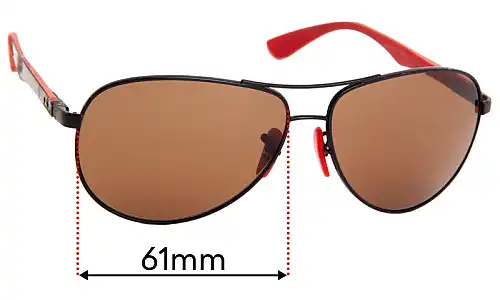 Sunglass Fix Lentilles de Remplacement pour Ray-Ban RB8313-M Tech - 61mm Wide Ray-Ban RB8313-M Tech Lentilles de Remplacement 61mm wide