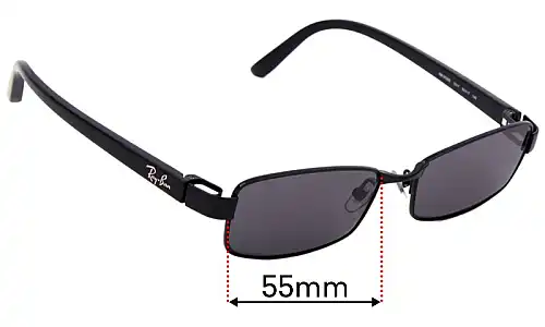 Sunglass Fix Lentilles de Remplacement pour Ray Ban RB8726-D - 55mm Wide Ray Ban RB8726-D Lentilles de Remplacement 55mm wide
