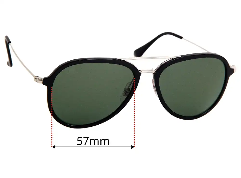 Sunglass Fix Lentilles de Remplacement pour Ray Ban RB4298 - 57mm Wide Sunglass Fix Lentilles de Remplacement pour Ray Ban RB4298 - 57mm Wide