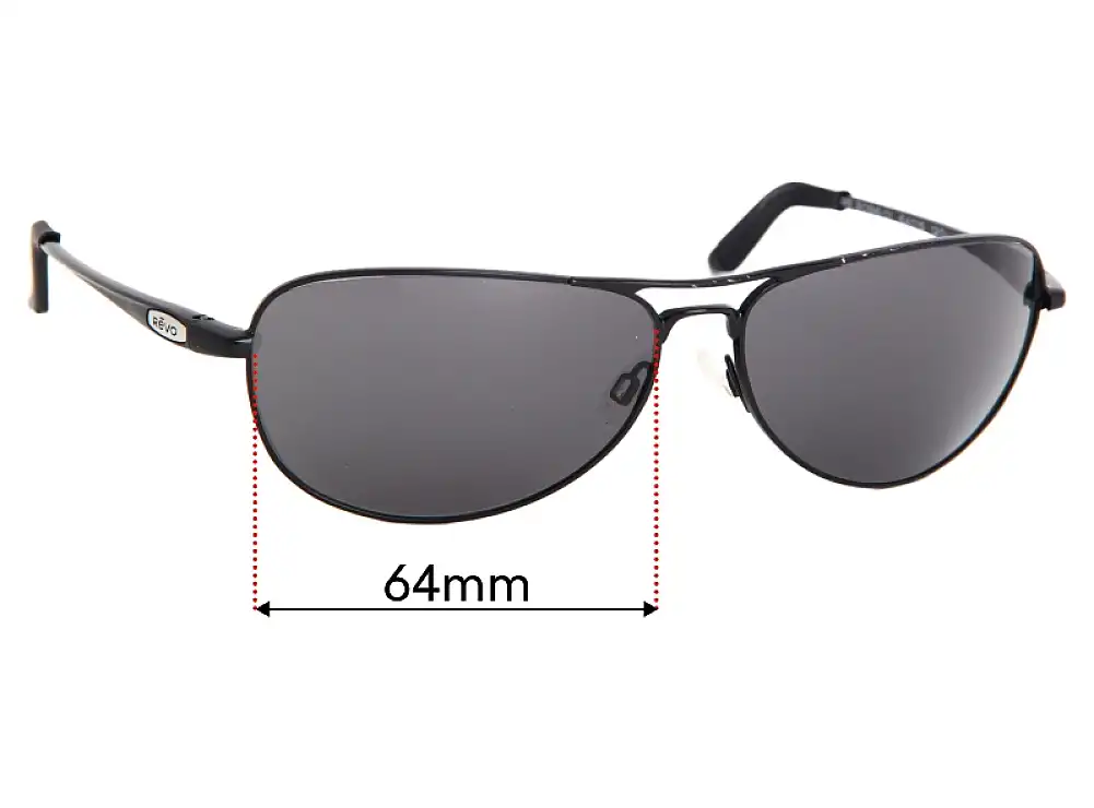 Sunglass Fix Lentilles de Remplacement pour Revo RE3086 - 64mm Wide Sunglass Fix Lentilles de Remplacement pour Revo RE3086 - 64mm Wide