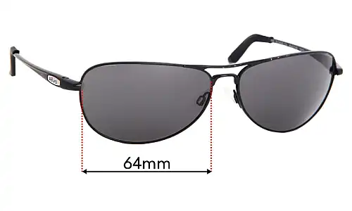 Sunglass Fix Lentilles de Remplacement pour Revo RE3086 - 64mm Wide Revo RE3086 Lentilles de Remplacement 64mm wide