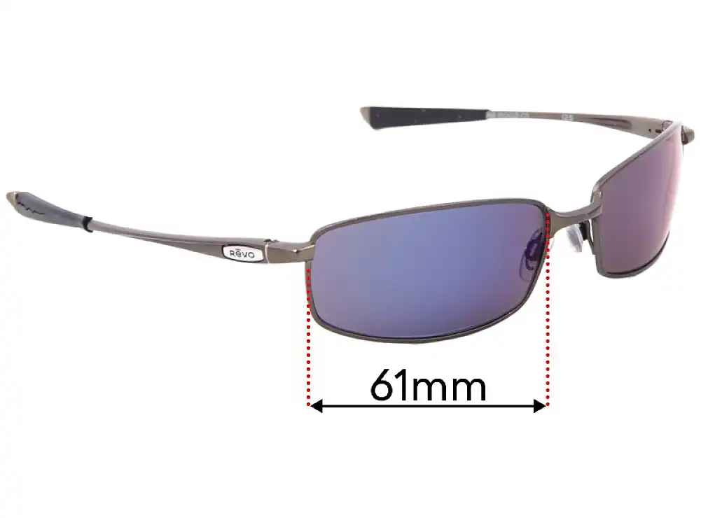 Sunglass Fix Lentilles de Remplacement pour Revo RE8002 Efflux - 61mm Wide Sunglass Fix Lentilles de Remplacement pour Revo RE8002 Efflux - 61mm Wide