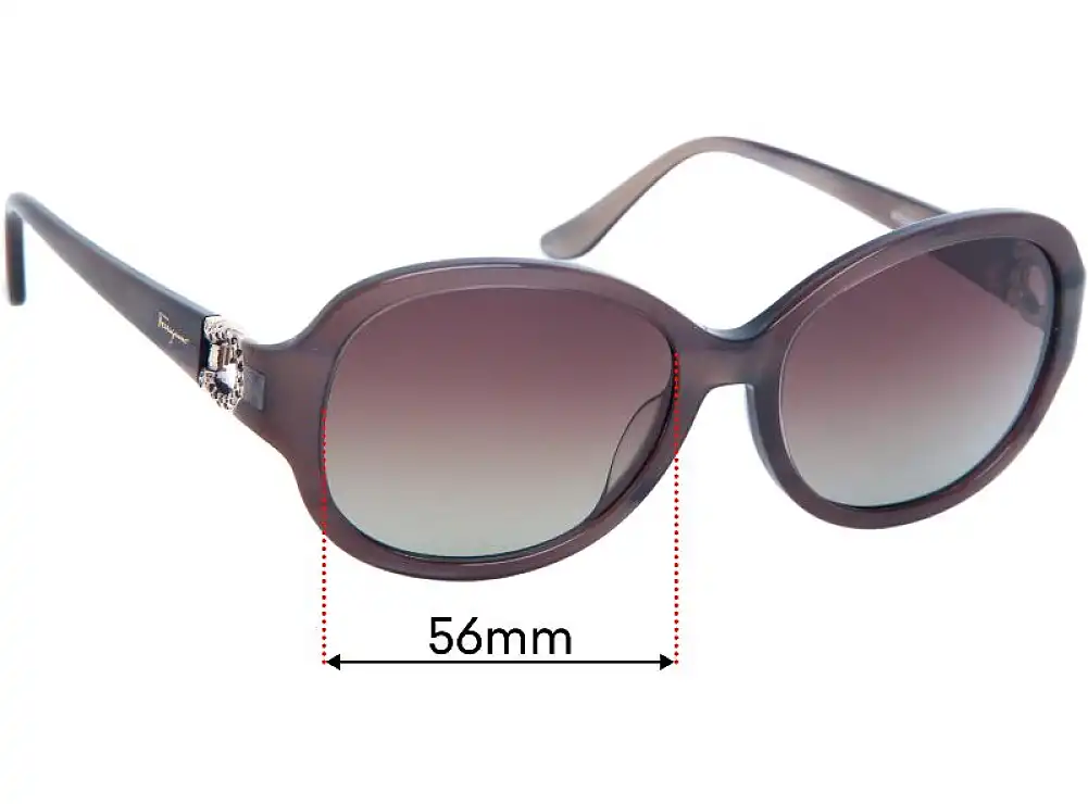 Sunglass Fix Verres de Remplacement pour Salvatore Ferragamo SF703SR - 56mm Wide Sunglass Fix Verres de Remplacement pour Salvatore Ferragamo SF703SR - 56mm Wide