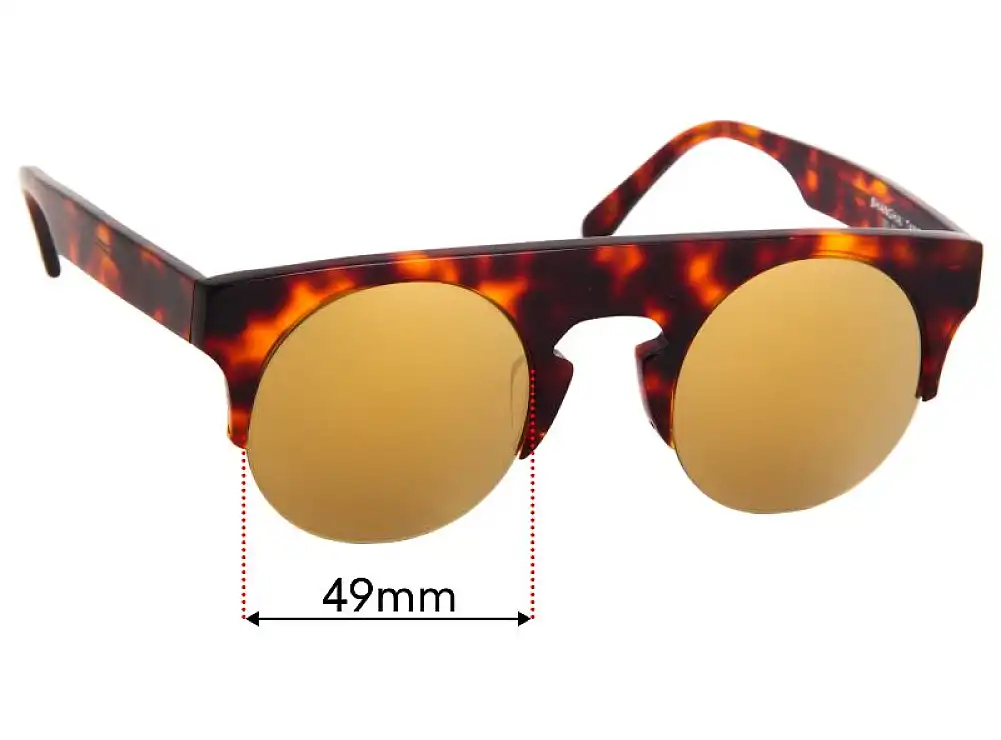 Sunglass Fix Verres de Remplacement pour Shanghai Tang 1AF28A5 - 49mm Wide Sunglass Fix Verres de Remplacement pour Shanghai Tang 1AF28A5 - 49mm Wide