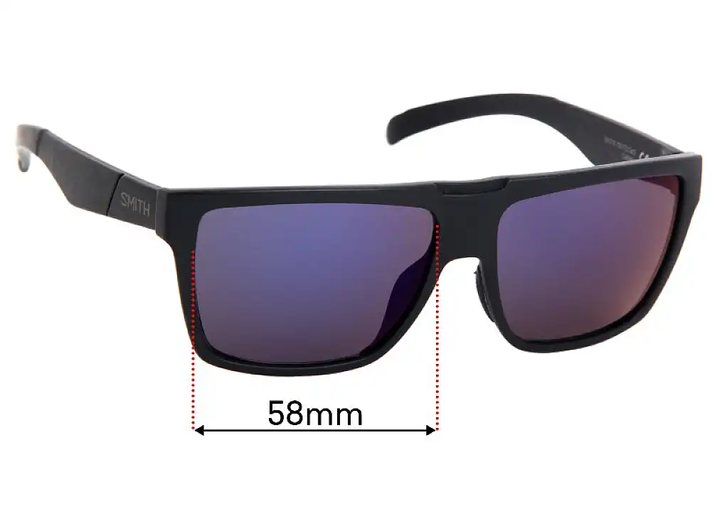 Sunglass Fix Verres de Remplacement pour Smith Edgewood - 58mm Wide Sunglass Fix Verres de Remplacement pour Smith Edgewood - 58mm Wide