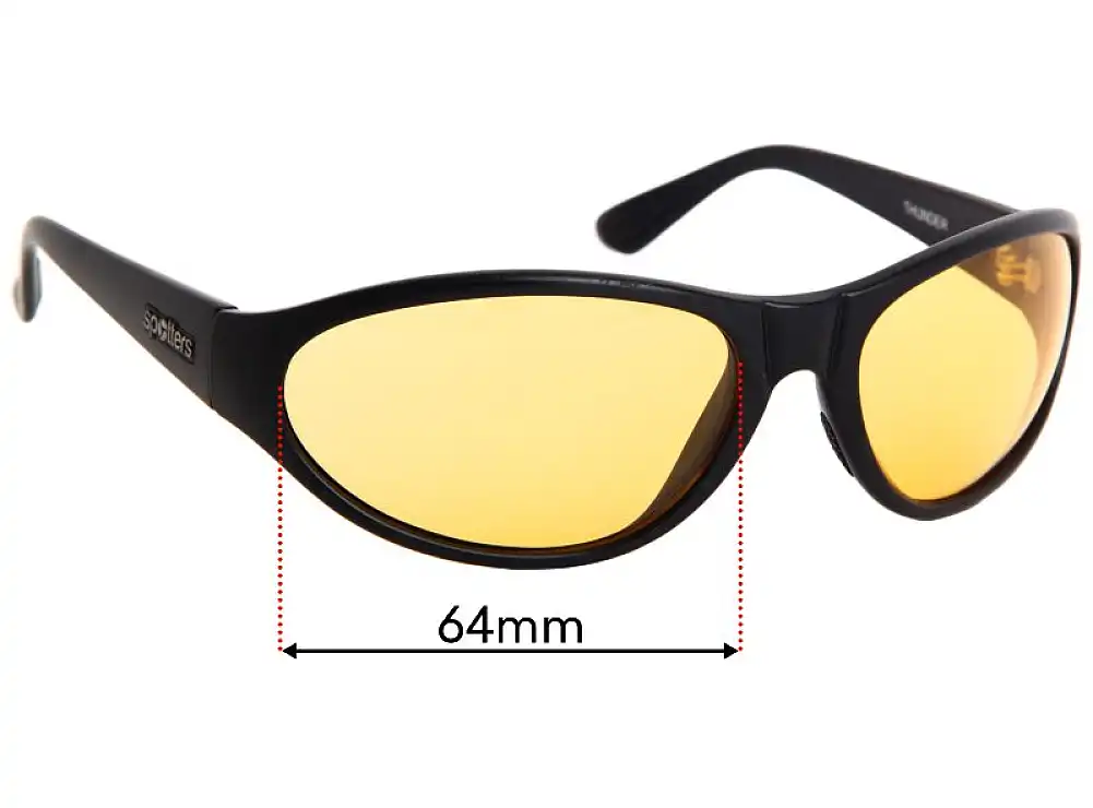 Sunglass Fix Lentilles de Remplacement pour Spotters Thunder - 64mm Wide Sunglass Fix Lentilles de Remplacement pour Spotters Thunder - 64mm Wide