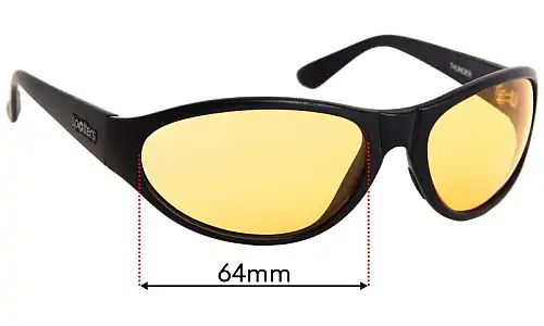 Sunglass Fix Lentilles de Remplacement pour Spotters Thunder - 64mm Wide Spotters Thunder Lentilles de Remplacement 64mm wide