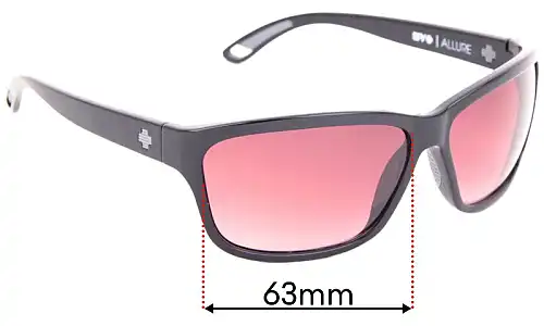 Sunglass Fix Lentilles de Remplacement pour Spy Optic Allure - 63mm Wide Spy Optic Allure Lentilles de Remplacement 63mm wide