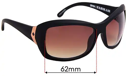 Sunglass Fix Lentilles de Remplacement pour Spy Optic Farrah - 62mm Wide Spy Optic Farrah Lentilles de Remplacement 62mm wide