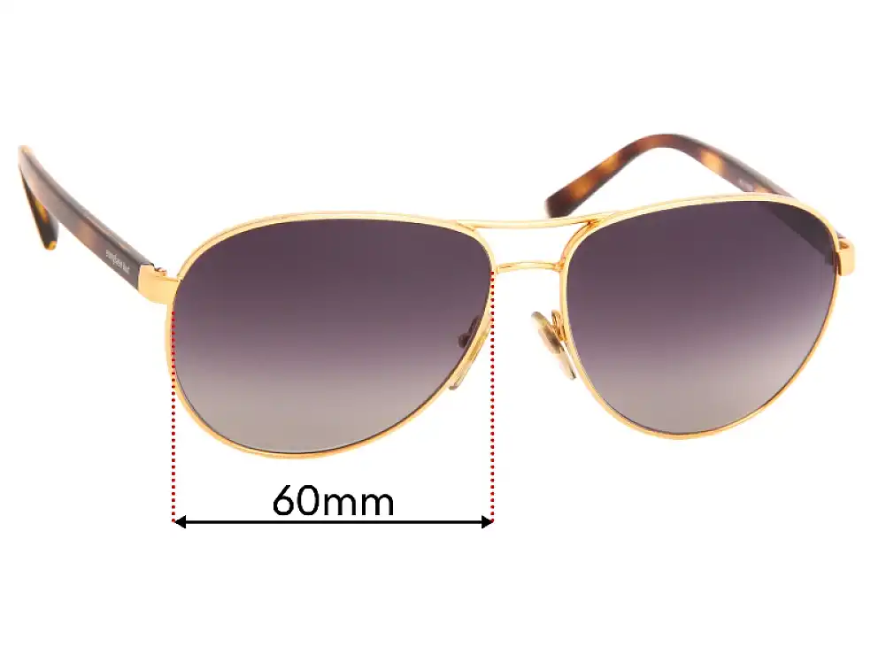 Sunglass Fix Verres de Remplacement pour Sunglass Hut HU 1005 - 60mm Wide Sunglass Fix Verres de Remplacement pour Sunglass Hut HU 1005 - 60mm Wide