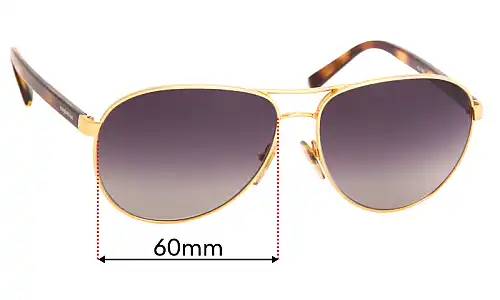 Sunglass Fix Verres de Remplacement pour Sunglass Hut HU 1005 - 60mm Wide Sunglass Fix Verres de Remplacement pour Sunglass Hut HU 1005 - 60mm Wide
