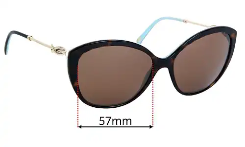 Sunglass Fix Lentilles de Remplacement pour Tiffany & Co TF4144-B - 57mm Wide Tiffany & Co TF4144-B Lentilles de Remplacement 57mm wide