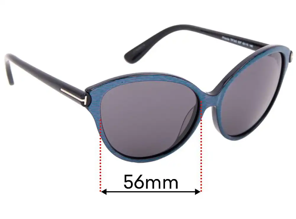 Sunglass Fix Lentilles de Remplacement pour Tom Ford Priscila TF342 - 60mm Wide Sunglass Fix Lentilles de Remplacement pour Tom Ford Priscila TF342 - 60mm Wide