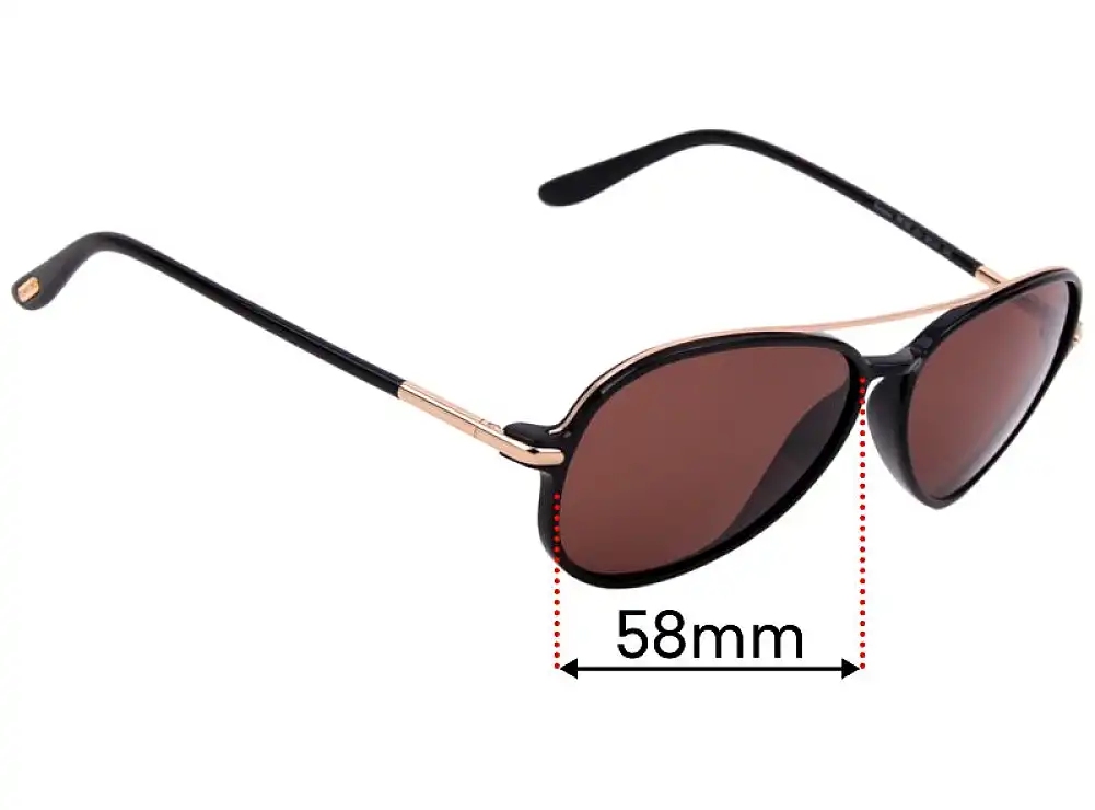 Sunglass Fix Lentilles de Remplacement pour Tom Ford Ramone TF149 - 58mm Wide Sunglass Fix Lentilles de Remplacement pour Tom Ford Ramone TF149 - 58mm Wide
