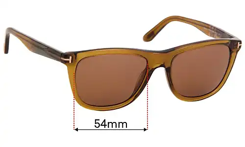 Sunglass Fix Lentilles de Remplacement pour Tom Ford Andrew TF500 - 54mm Wide Tom Ford Andrew TF500 Lentilles de Remplacement 54mm wide