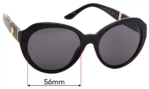 Sunglass Fix Lentilles de Remplacement pour Versace MOD 4306-Q - 56mm Wide Versace MOD 4306-Q Lentilles de Remplacement 56mm wide