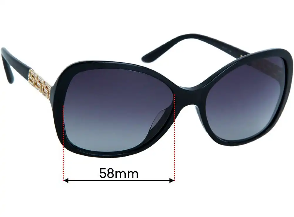 Sunglass Fix Verres de Remplacement pour Versace MOD 4271-B - 58mm Wide Sunglass Fix Verres de Remplacement pour Versace MOD 4271-B - 58mm Wide