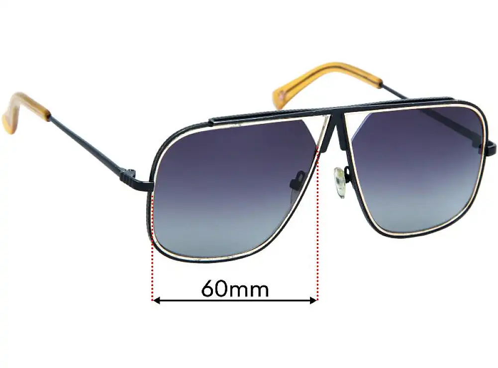 Sunglass Fix Verres de Remplacement pour Vieux Hustle - 60mm Wide Sunglass Fix Verres de Remplacement pour Vieux Hustle - 60mm Wide