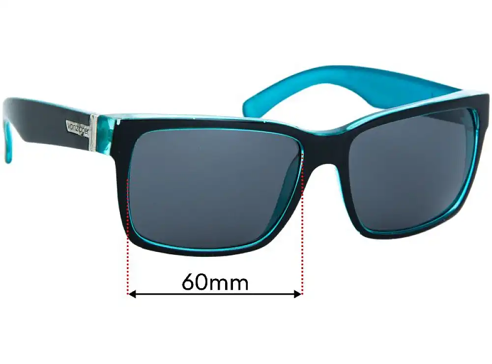 Sunglass Fix Verres de Remplacement pour Von Zipper Elmore - 60mm Wide Sunglass Fix Verres de Remplacement pour Von Zipper Elmore - 60mm Wide