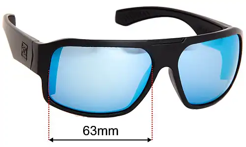 Sunglass Fix Verres de Remplacement pour Jet Pilot Strike - 63mm Wide Sunglass Fix Verres de Remplacement pour Jet Pilot Strike - 63mm Wide