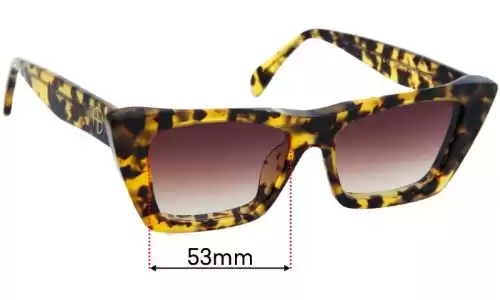 Sunglass Fix Verres de Remplacement pour Anine Bing Levi - 53mm Wide Sunglass Fix Verres de Remplacement pour Anine Bing Levi - 53mm Wide