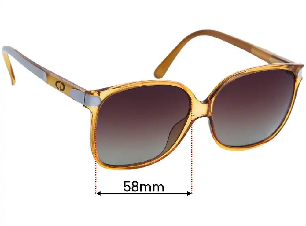 Sunglass Fix Verres de Remplacement pour Christian Dior 2291 - 58mm Wide Sunglass Fix Verres de Remplacement pour Christian Dior 2291 - 58mm Wide