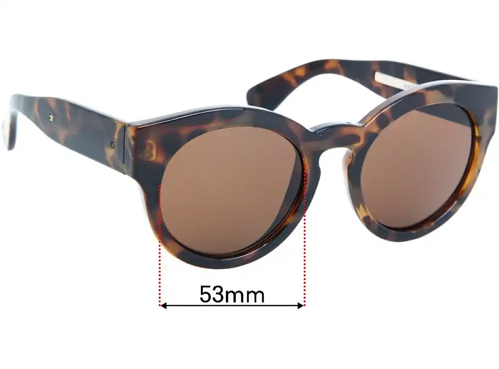 Sunglass Fix Lentilles de Remplacement pour Country Road Claudia - 53mm Wide Sunglass Fix Lentilles de Remplacement pour Country Road Claudia - 53mm Wide