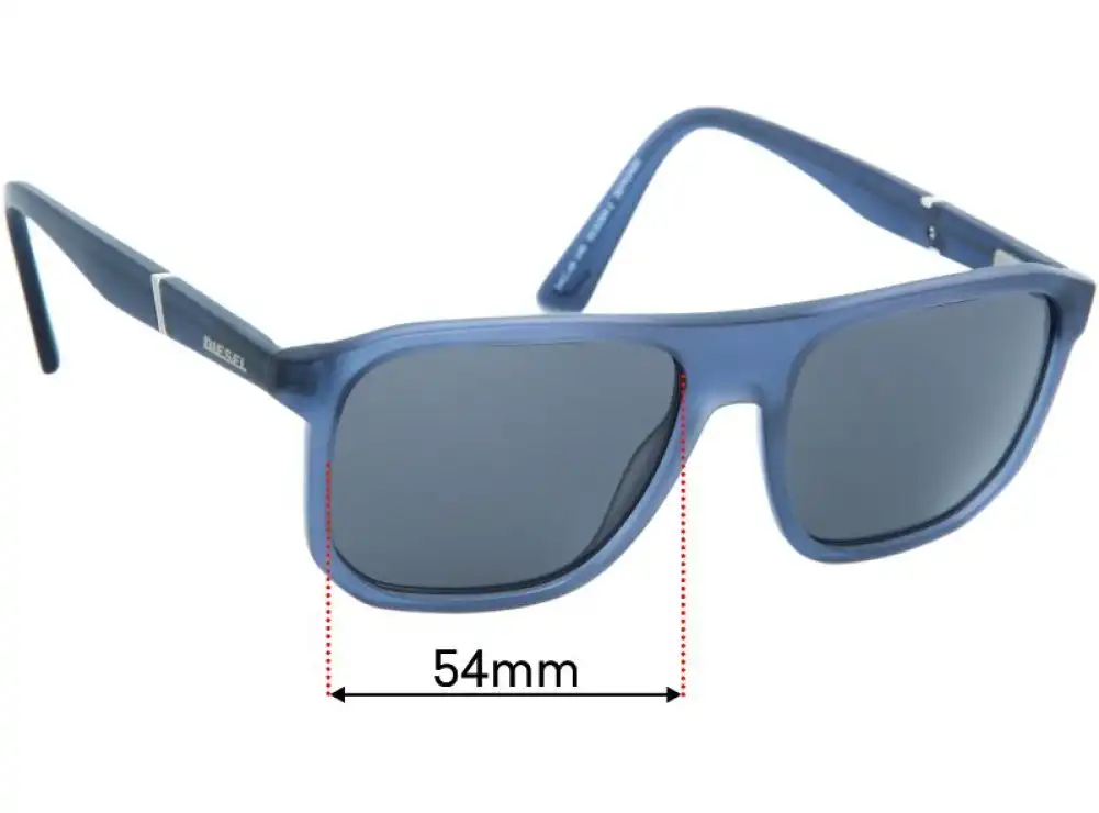 Sunglass Fix Lentilles de Remplacement pour Diesel DL5254 - 54mm Wide Sunglass Fix Lentilles de Remplacement pour Diesel DL5254 - 54mm Wide