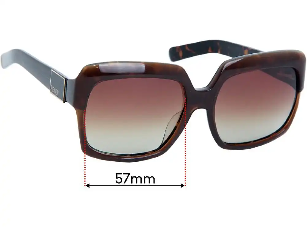 Sunglass Fix Verres de Remplacement pour Fendi FS 5148 - 57mm Wide Sunglass Fix Verres de Remplacement pour Fendi FS 5148 - 57mm Wide